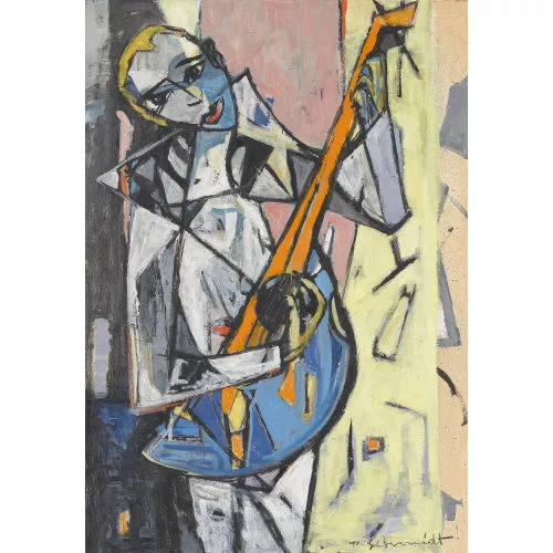 Paul Schmidt — Harlekin mit Mandoline.