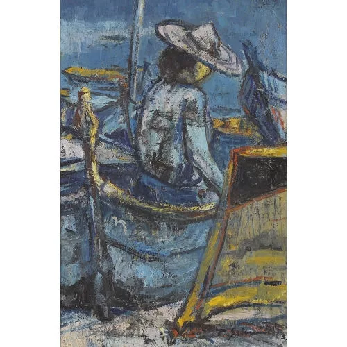 Paul Schmidt — Fischerin im Ruderboot.