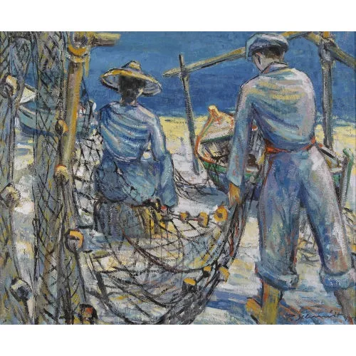 Paul Schmidt — Fischer am Ufer.