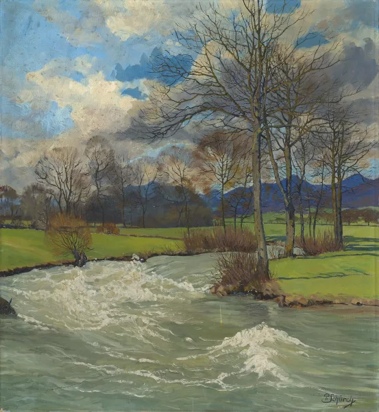 Paul Schürch — Sommerliche Flusslandschaft