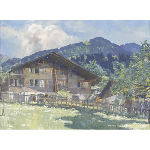 Paul Schürch — Bauernhaus bei Leissigen.