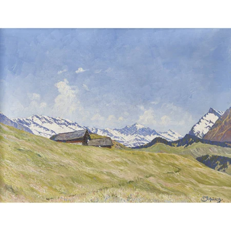 Sonnige Berglandschaft
