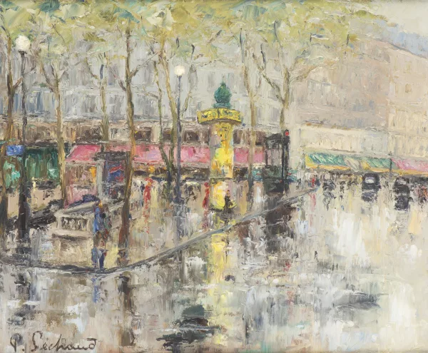 Paul Séchaud — Paul SECHAUD (1906-1982) "Paris - Place de Chaligny"