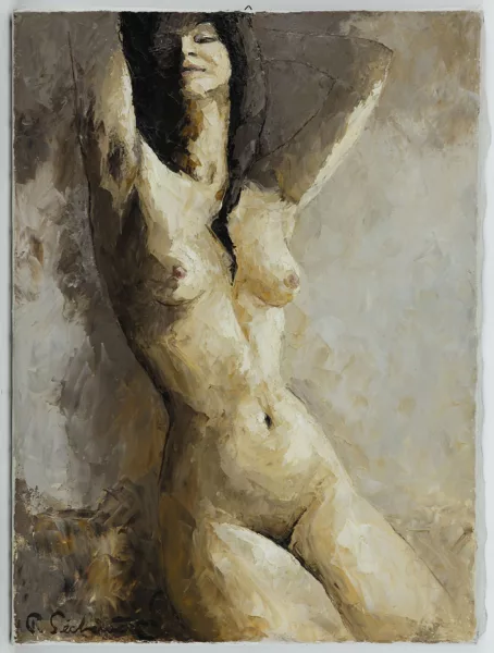Paul Séchaud — Paul Séchaud (1906-1982), \\Nu féminin\\, huile sur