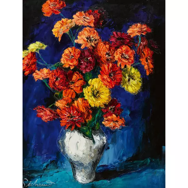 Dahlien in weisser Vase