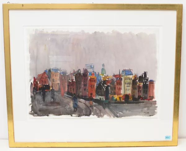 Paul Stöckli — Brücke mit Stadtsilhouette