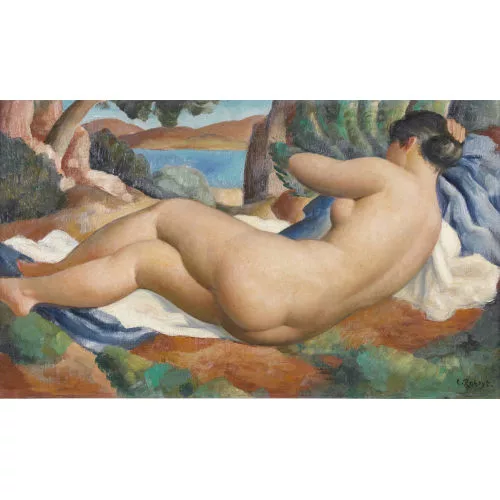 Paul Théophile Robert — Baigneuse au bord du lac.