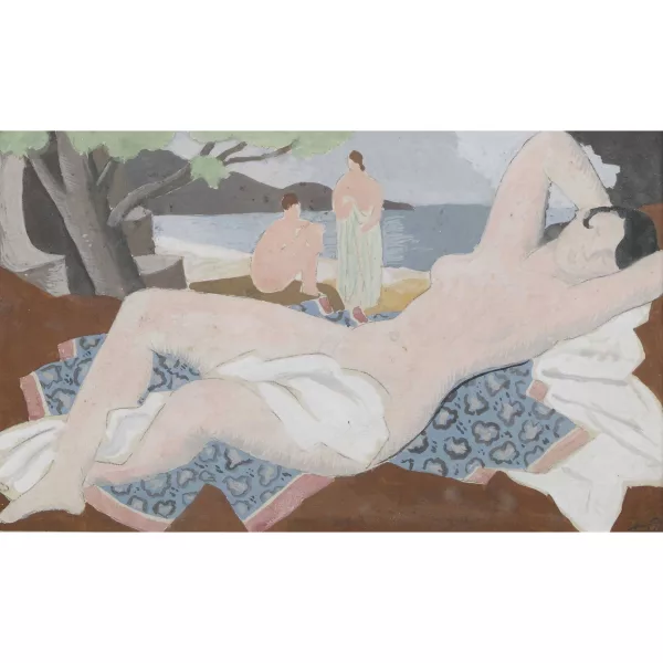 Paul Théophile Robert — Baigneuse au bord du lac.