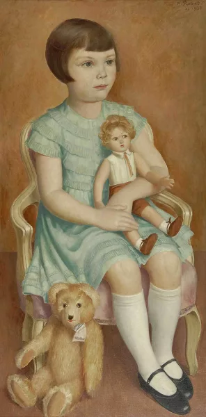 Paul Théophile Robert — Mädchen mit Spielzeug, 1933