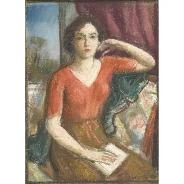 Paul Théophile Robert — Sitzende Frau mit aufgestütztem Arm.