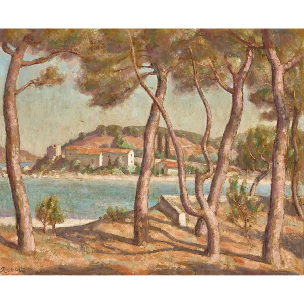 Paul Théophile Robert — Sonnige Seelandschaft.