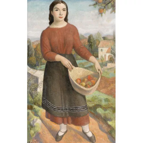 Paul Théophile Robert — Junge Frau mit Apfelkorb.