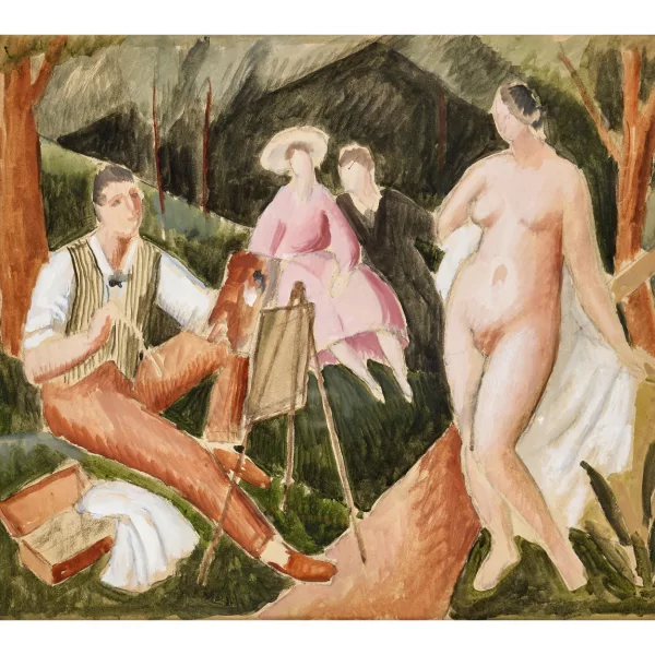 Paul Théophile Robert — Le peintre et son modèle.