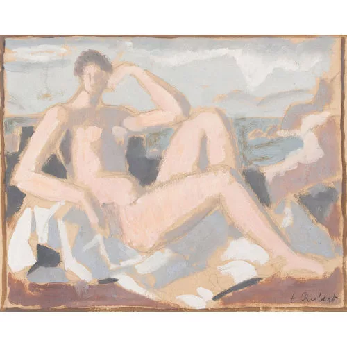 Paul Théophile Robert — Weiblicher Akt am Strand.