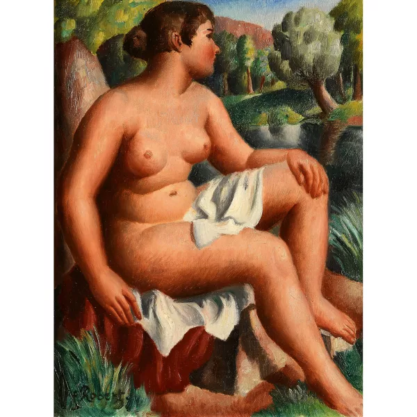 Paul Théophile Robert — La baigneuse assise.