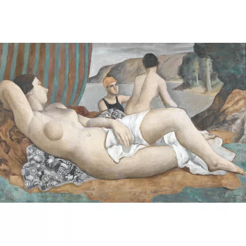 Paul Théophile Robert — Weiblicher Akt mit zwei Badenden.