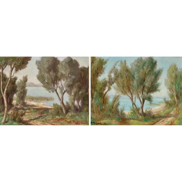 Paul Théophile Robert — Bords du lac de Neuchâtel. Gegenstücke.