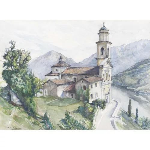 Paul Werner Loosli — Kirche am Lago Maggiore.