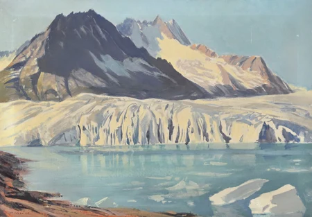Vue du Märjelensee depuis le glacier d'Aletsch