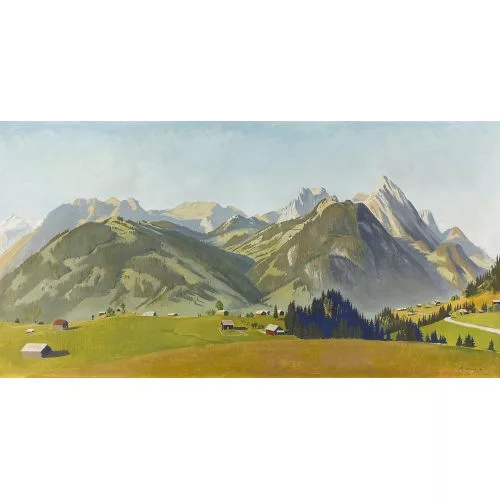 Paul Wyss — Sommerliche Landschaft in den Bergen.