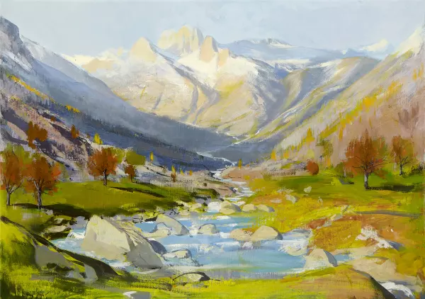 Herbstliche Alpenlandschaft