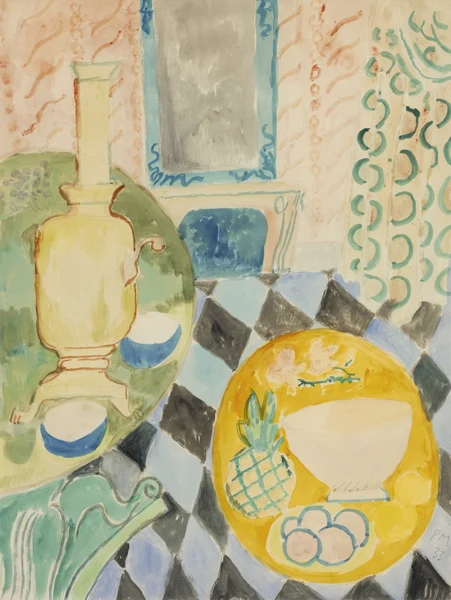 Peter Mieg — Fauvistisches Stillleben mit Ananas, 1933