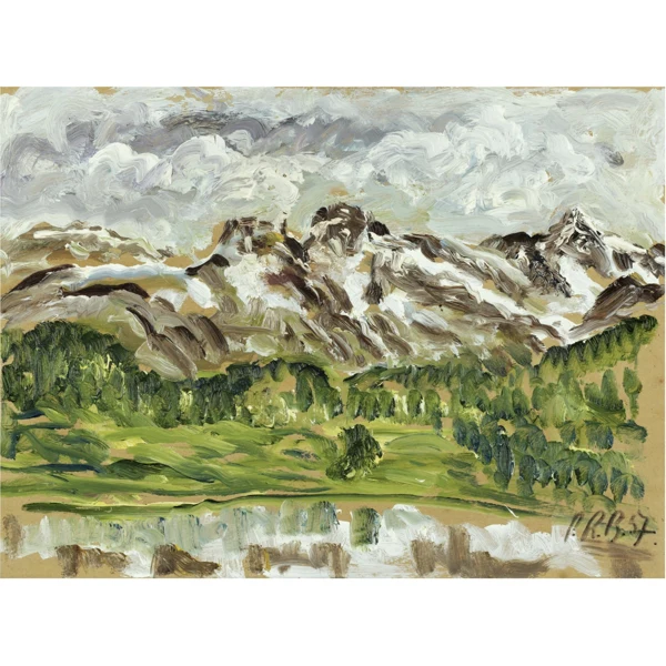 Peter Robert Berry — PIZ LANGUARD UND LAS SOURS IM ENGADIN, 1957MOUNT LANGUARD AND LAS SOURS IN THE ENGADIN, 1957