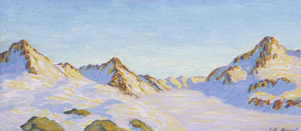Peter Robert Berry — Blick auf den Piz Bernina im Winter