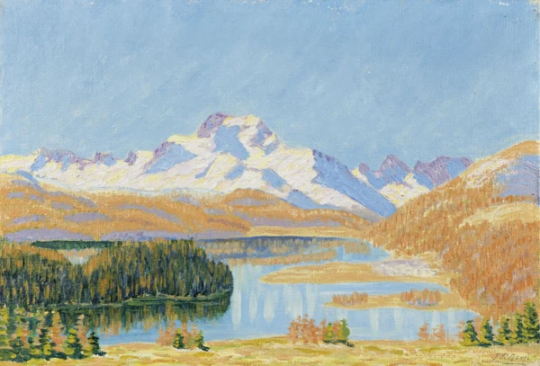 Peter Robert Berry — ENGADINER HERBSTLANDSCHAFT MIT PIZ MARGNAAUTUMN LANDSCAPE IN THE ENGADIN WITH MOUNT MARGNA