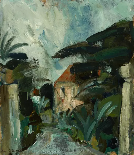 Haus mit Palmen