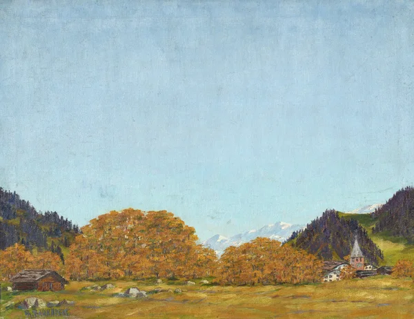 Philipp Bauknecht — Herbsttag im Engadin, ca. 1910-1912