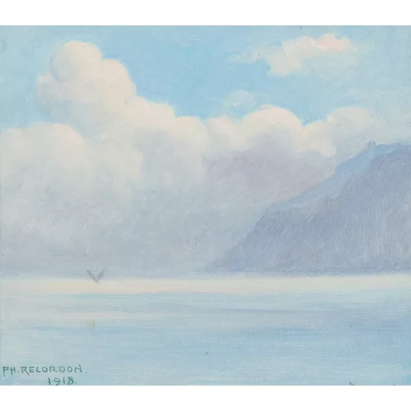 Philippe Recordon — Genfersee mit Segelboot.