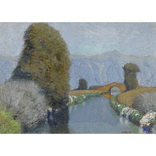 Philippe Robert — Bachpartie mit alter Brücke.