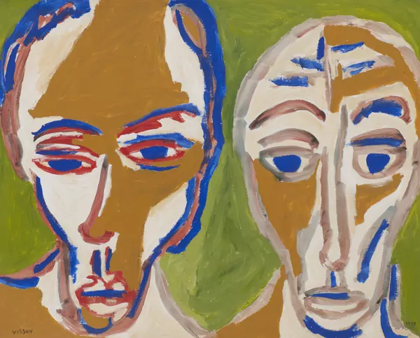 Philippe VISSON (1942-2008), 'Visages', huile — DognyAuction