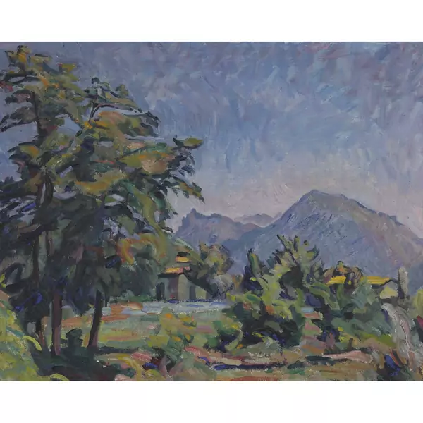 Sonnige Berglandschaft