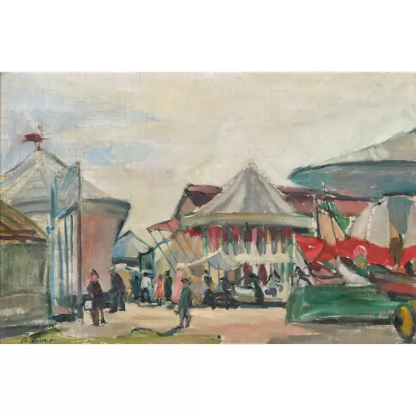 Jahrmarkt mit Karussells