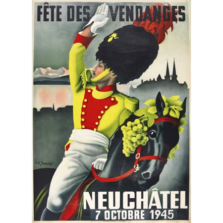 "Fête de vendanges Neuchâtel 1945"