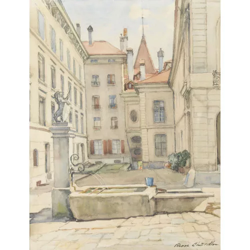 Pierre Châtillon — Der Löwenbrunnen in der Berner Junkerngasse.
