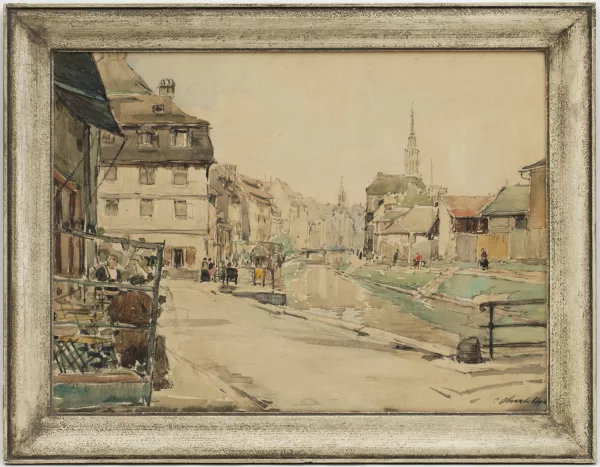 Pierre Châtillon — Vue de Strasbourg avec canal