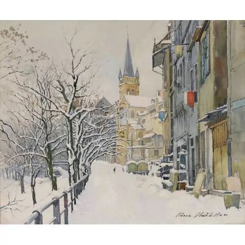 Winterliche Brunngasshalde in Bern