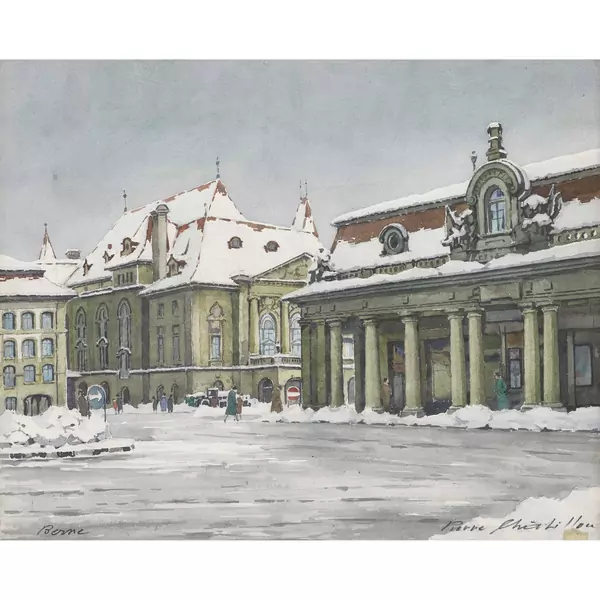Berner Casinoplatz im Winter