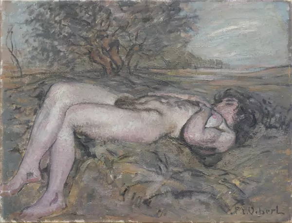 Pierre Eugène VIBERT (1875-1937)," Femme nue allongée" — DognyAuction