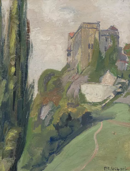 Pierre-Eugène VIBERT (1875-1937), "Le château d'Arcine", huile — DognyAuction