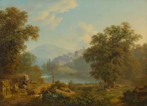 PIERRE-LOUIS DE LA RIVE — Landschaft bei Tivoli. 1796. — Koller Auktionen