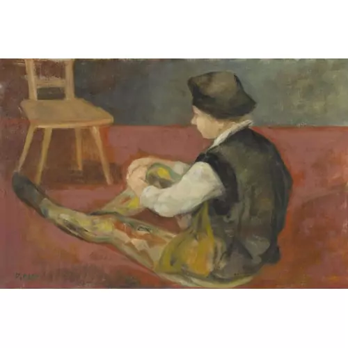 Sitzender Harlekin