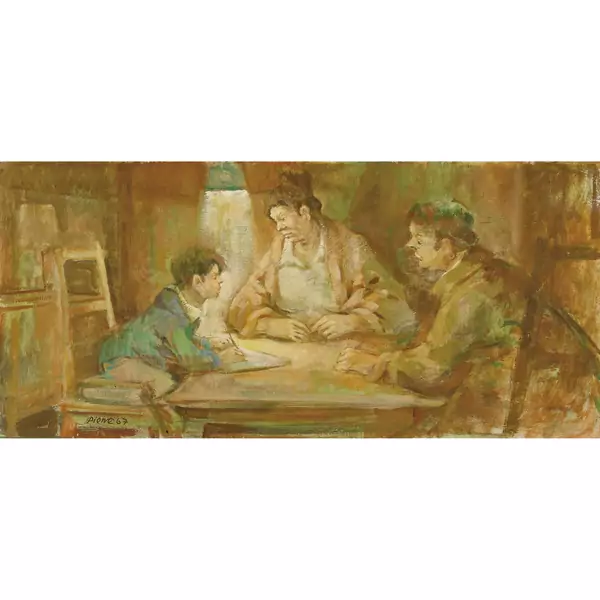Familie in der Stube