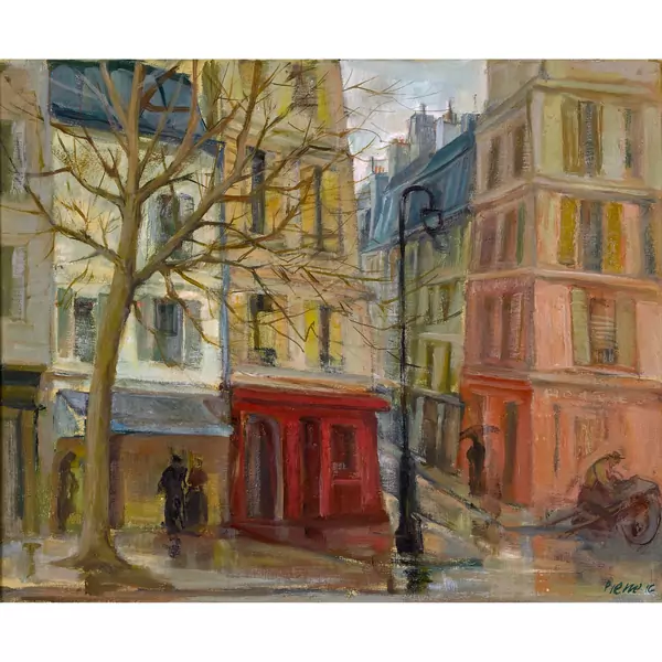 Strassenpartie im Regen