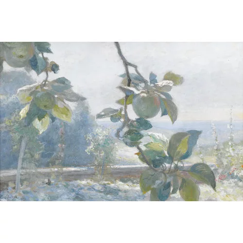 Pietro Chiesa — Sommerliche Gartenlandschaft am Luganersee.