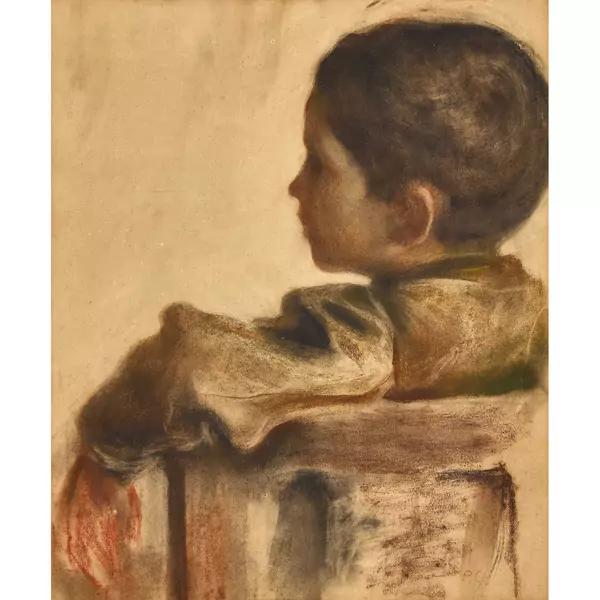 Sitzender Knabe