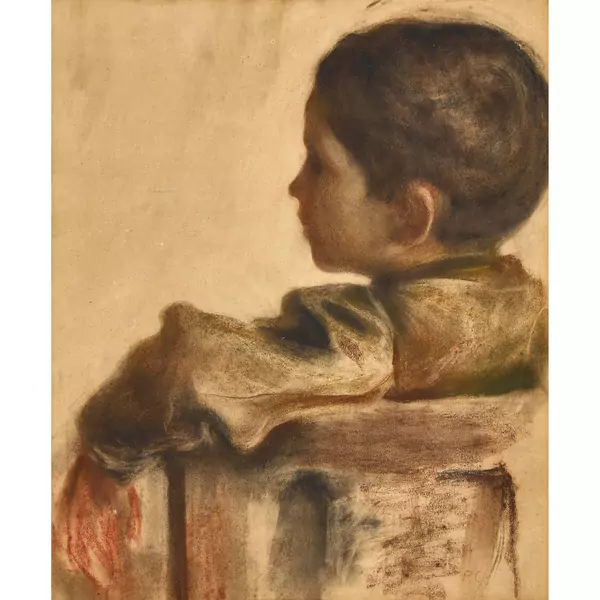 Sitzender Knabe